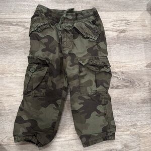 GAP Kids Green Camouflage Cargo Pants
